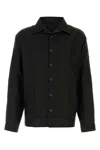 Prada Camicia In Lino Nero Uomo In Black