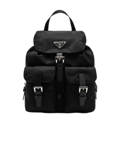 Prada Black Logo Backpack