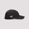 Prada Womens Black Brand-plaque Six-panel Recycled-polyamide Baseball Cap In Black
