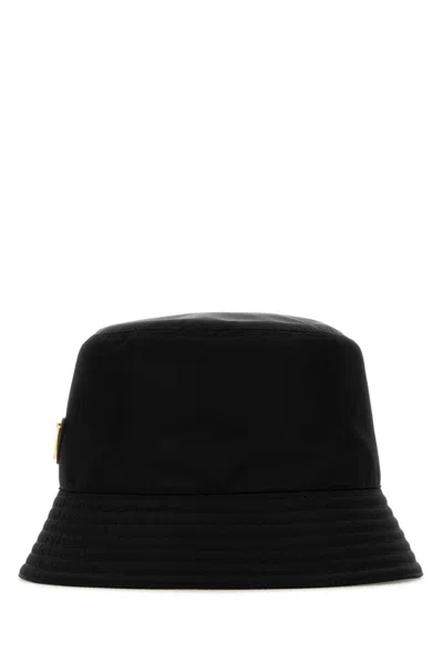 Prada Black Logo Bucket Hat