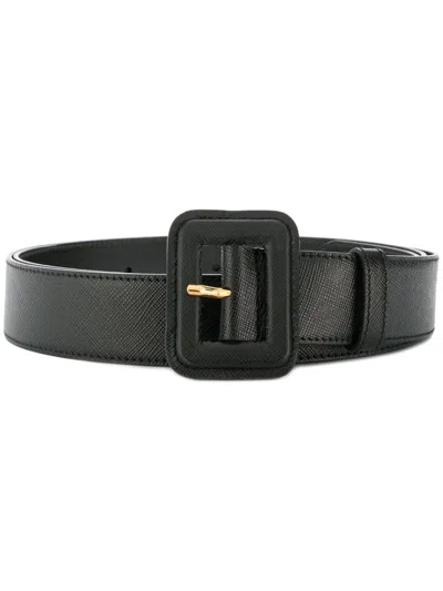 Prada Black Logo Buckle Belt