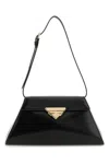 Prada Leather Shoulder Bag Adjustable Straps In Black
