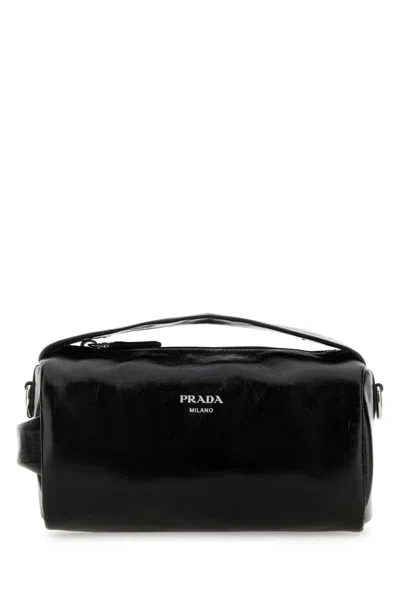 PRADA MEN BLACK LOGO CROSSBODY BAG, ONESIZE LUXURY CROSSBODY BAGS FOR MEN DARVEYS