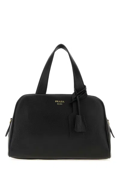 PRADA BLACK LOGO DUFFLE BAG