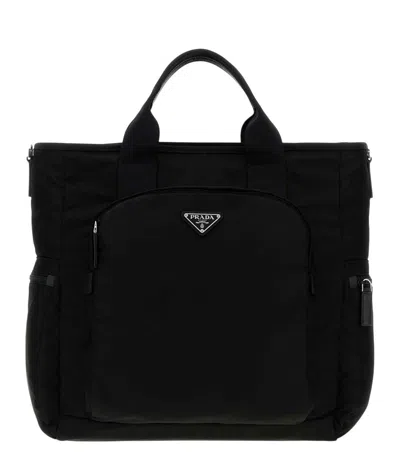 Prada Black Logo Large Tote