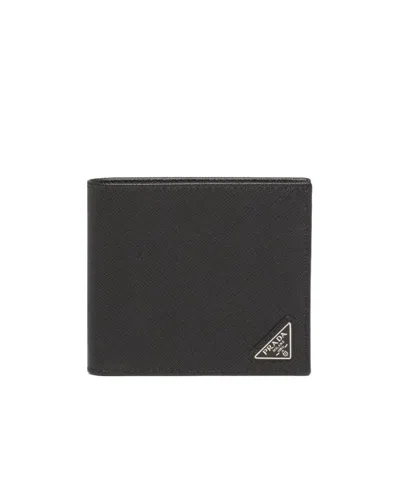 PRADA PRADA LOGO PLAQUE BIFOLD WALLET
