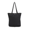 Prada Nylon Tote Bag With Saffiano Leather Case In Black