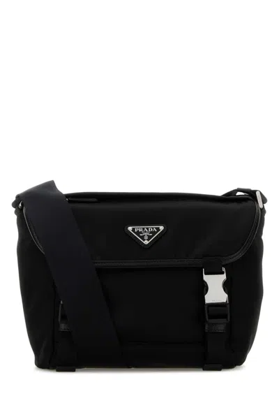 Prada Black Logo-patch Crossbody Bag