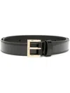 Prada Black Logo Plaque Belt In Black