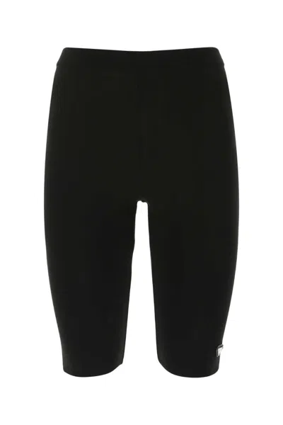 PRADA BLACK LOGO-PLAQUE SHORTS