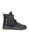 Prada Black Logo Short Boots In Black