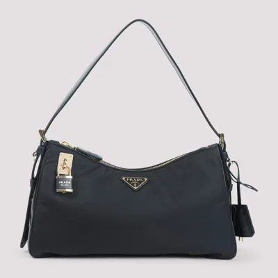 PRADA BLACK LOGO SHOULDER BAG