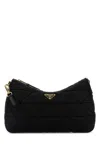 Prada Large Quilted Fabric Shoulder Bag With Adjustable Strap