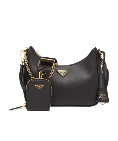Prada Re-edition 2005 Shoulder Bag In Black