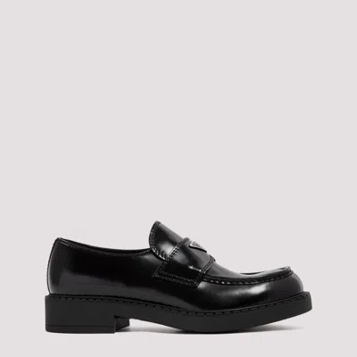PRADA MEN BLACK LOGO SLIP ON LOAFERS, 9 LUXURY LOAFERS & DRIVERS FOR MEN DARVEYS