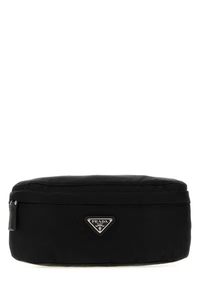 Prada Re-nylon Belt Handbag For Men In Black