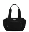 Prada Black Re-nylon Handbag In Black