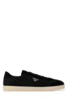 Prada Black Logo Sneakers In Black