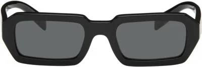 Prada Black Logo Sunglasses In 16k08z Black