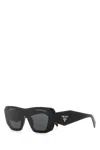 Prada Black Logo Sunglasses In Blue