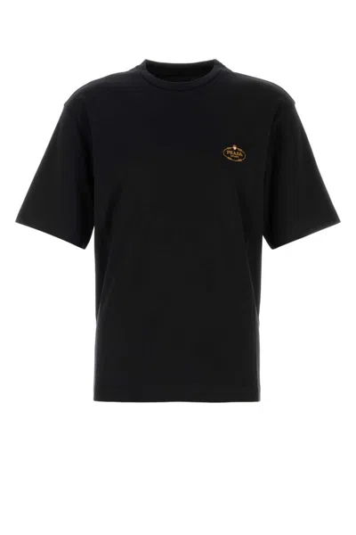 PRADA BLACK LOGO T-SHIRT