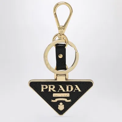 PRADA PRADA BLACK LOGO TRIANGLE KEY CASE WOMEN