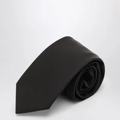 Prada Black Logo-triangle Tie Men