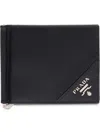 Prada Black Logo Wallet In Black