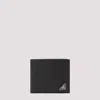 Prada Triangle Logo Saffiano Leather Wallet In Black