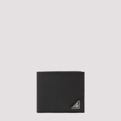 PRADA BLACK LOGO WALLET
