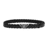 Prada Black Logo Woven Leather Belt