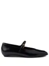 Prada Mary-jane Leather Ballet Flats