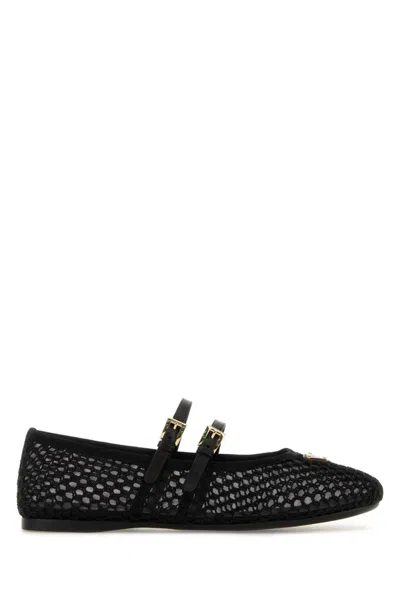 PRADA BLACK MESH BALLET FLATS