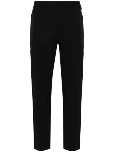 Prada Mid-rise Cropped Trousers In Black