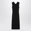 Prada Lace-trimmed Interlock Midi Crepe Dress