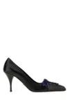 Prada ? Black? Mini Heel Leather Pumps 9 Cm In Black