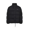 Prada Padded Jacket High Collar Elasticated Cuffs In Black