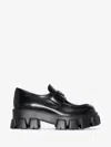Prada Women Black Leather Loafers, 8.5 Luxury Loafers & Drivers For Women Darveys In Black
