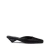 Prada Satin Mules Toe Pointed In Black
