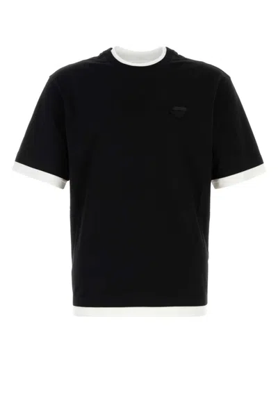 Prada Black Multilayer Logo T-shirt