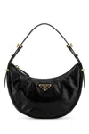 Prada Curved Shape Shoulder Bag With Adjustable Strap In Pink