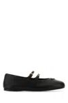 Prada Women Nappa Leather Ballerinas In Black