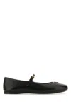 Prada Women Nappa Leather Ballerinas In Black