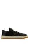 Prada Downtown Nappa Leather Sneakers In Nero 1