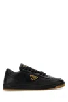 PRADA BLACK NAPPA LEATHER DOWNTOWN SNEAKERS