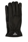Prada Nappa Leather Gloves Elasticated Wrist