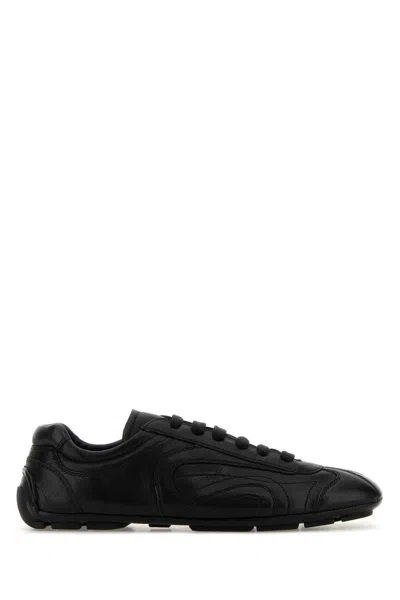 Prada Black Nappa Leather Montecarlo Re Edition 2005 Sneakers