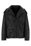 Prada Black Nappa Leather Padded Jacket