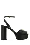 Prada Nappa Leather Platform Sandals In Black