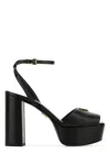 Prada Nappa Leather Platform Sandals In Black